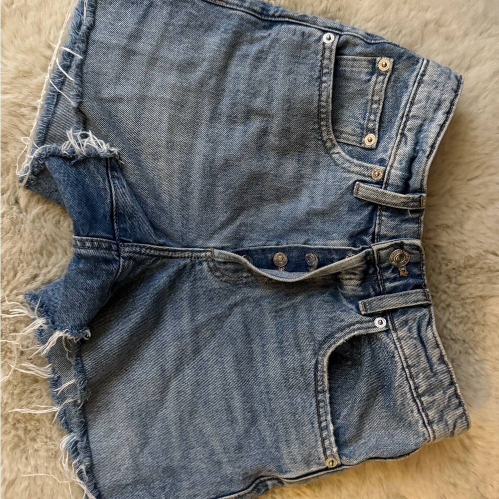 Mango High Rise Denim Blue Women's Shorts